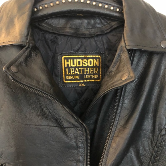 Hudson Leather Women's Black Jacket with Braided Detail, size-XXL - Picture 2 of 9
